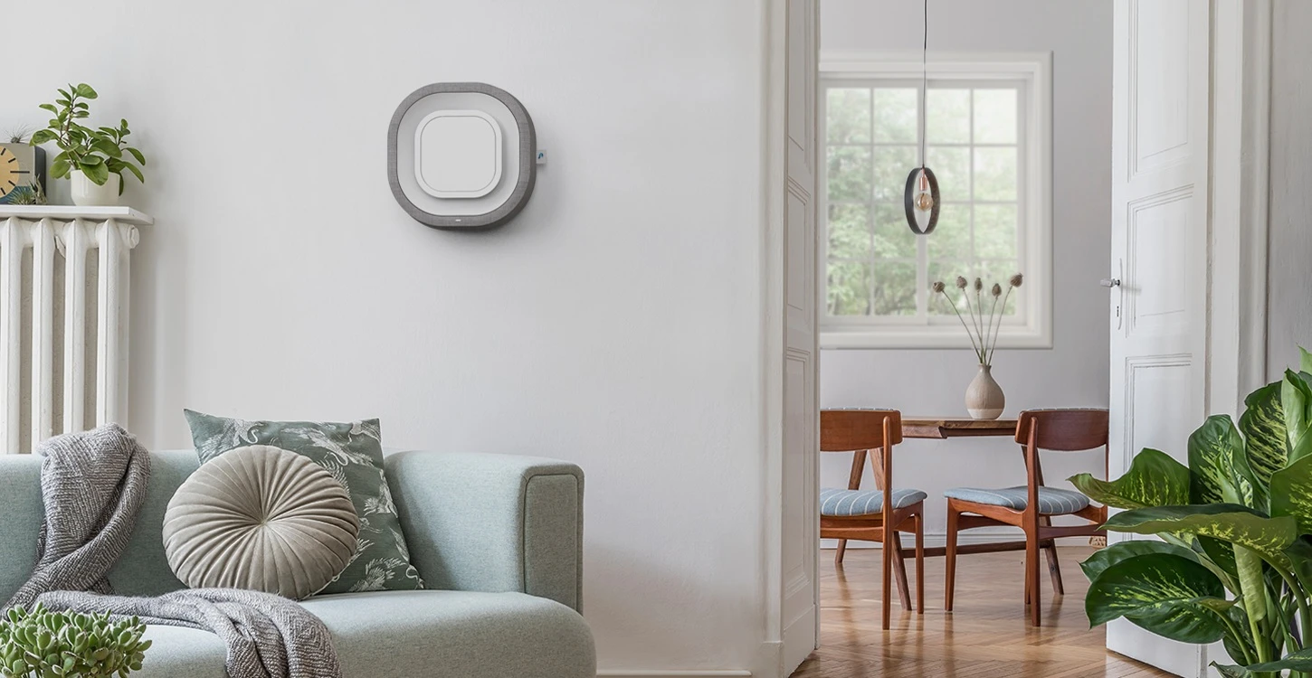 Purificador Aura em ambiente doméstico