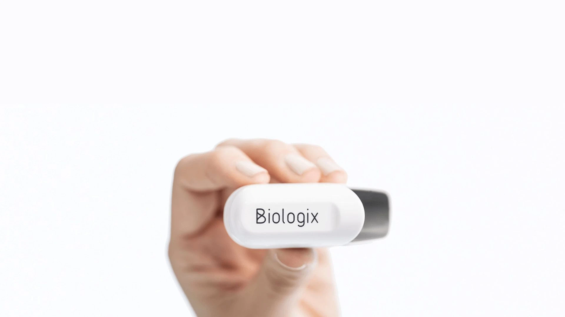 Sensor Biologix na mão do usuário