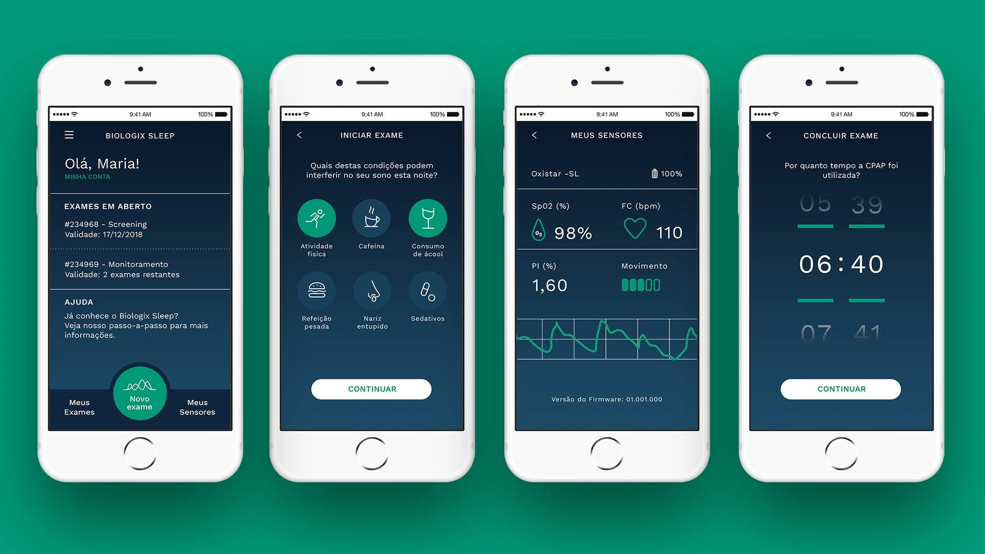 Aplicativo Biologix em quatro etapas